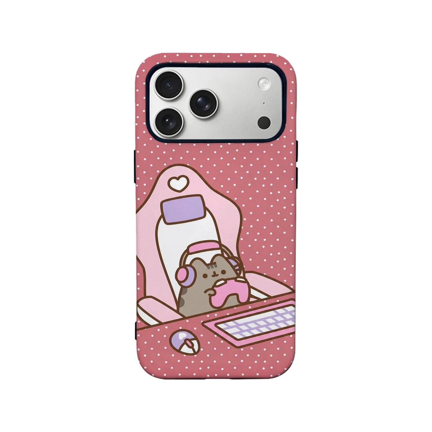 Cute Gaming Cat Phone Case for Gamers