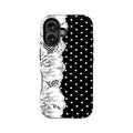 Chic Polka Dot and Lace Phone Case