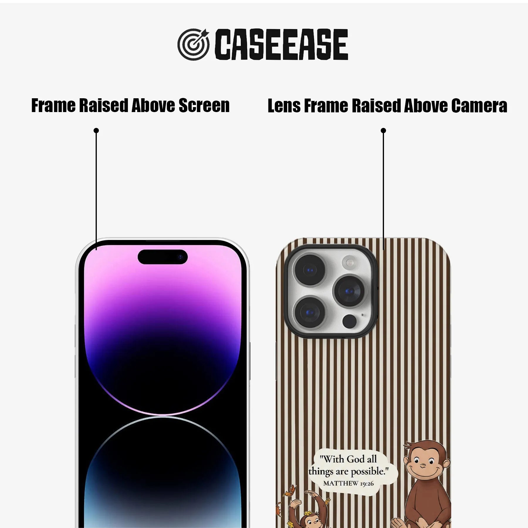 Funda para teléfono Curious Monkey Fall