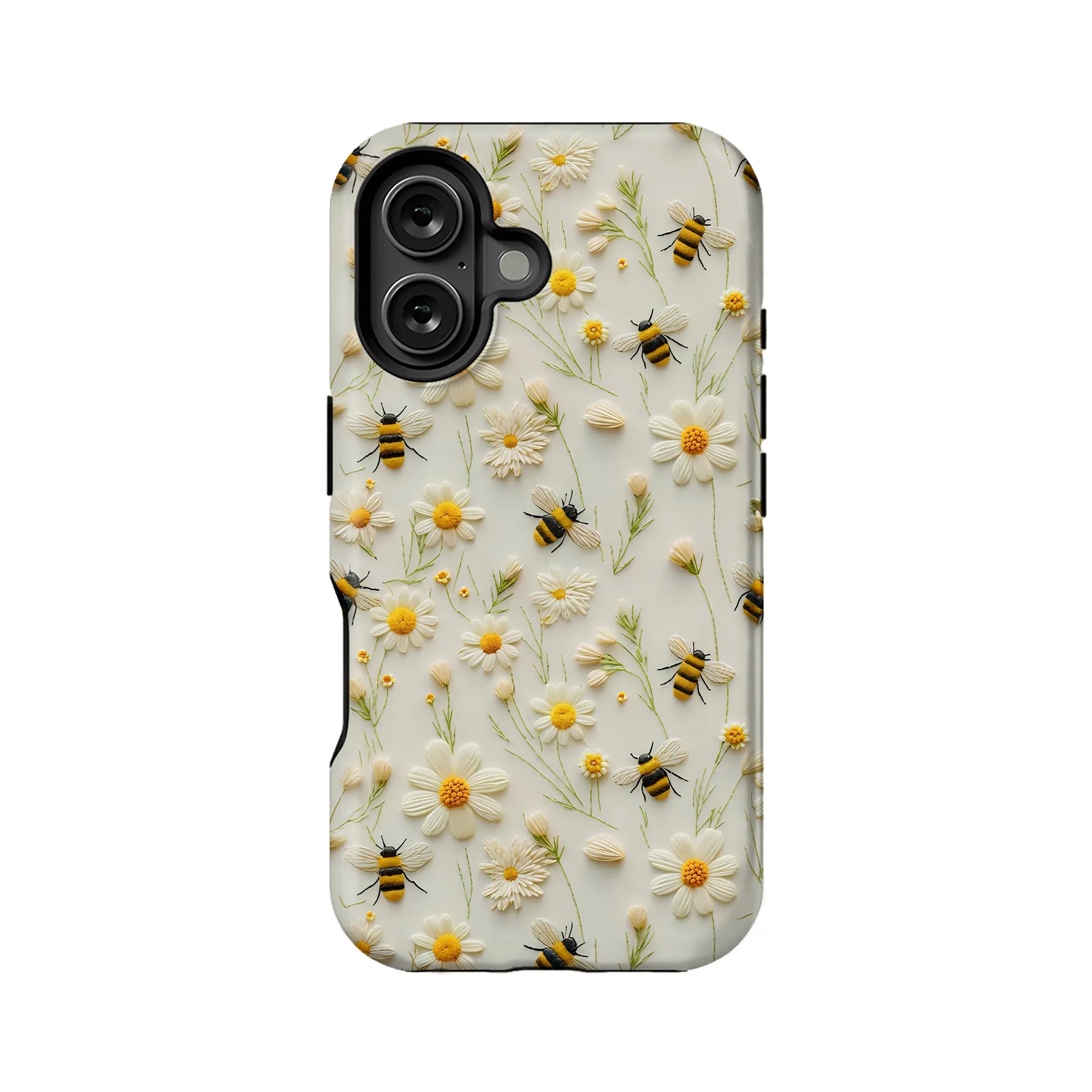 Floral Bee Phone Case - Nature Inspired Design