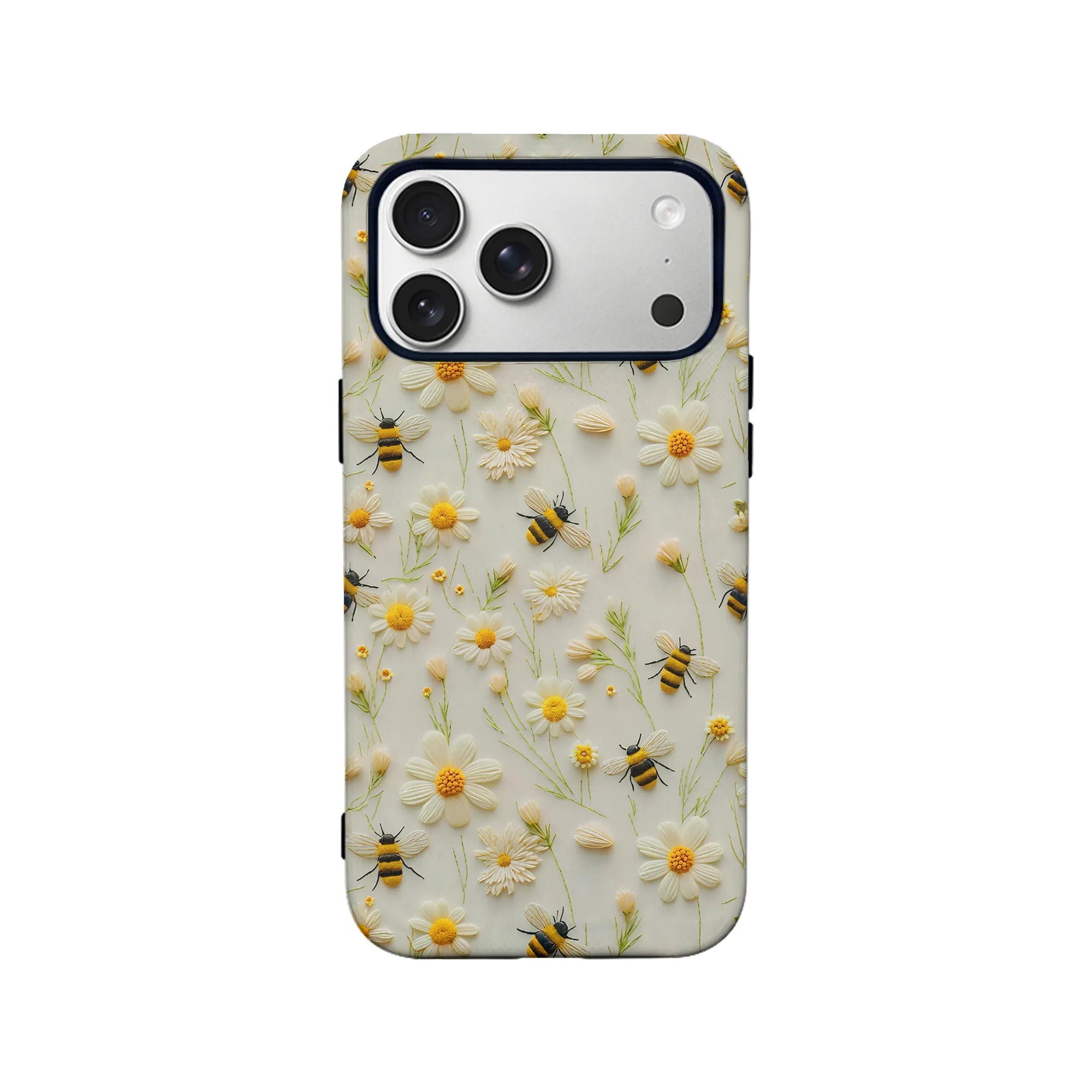 Floral Bee Phone Case - Nature Inspired Design