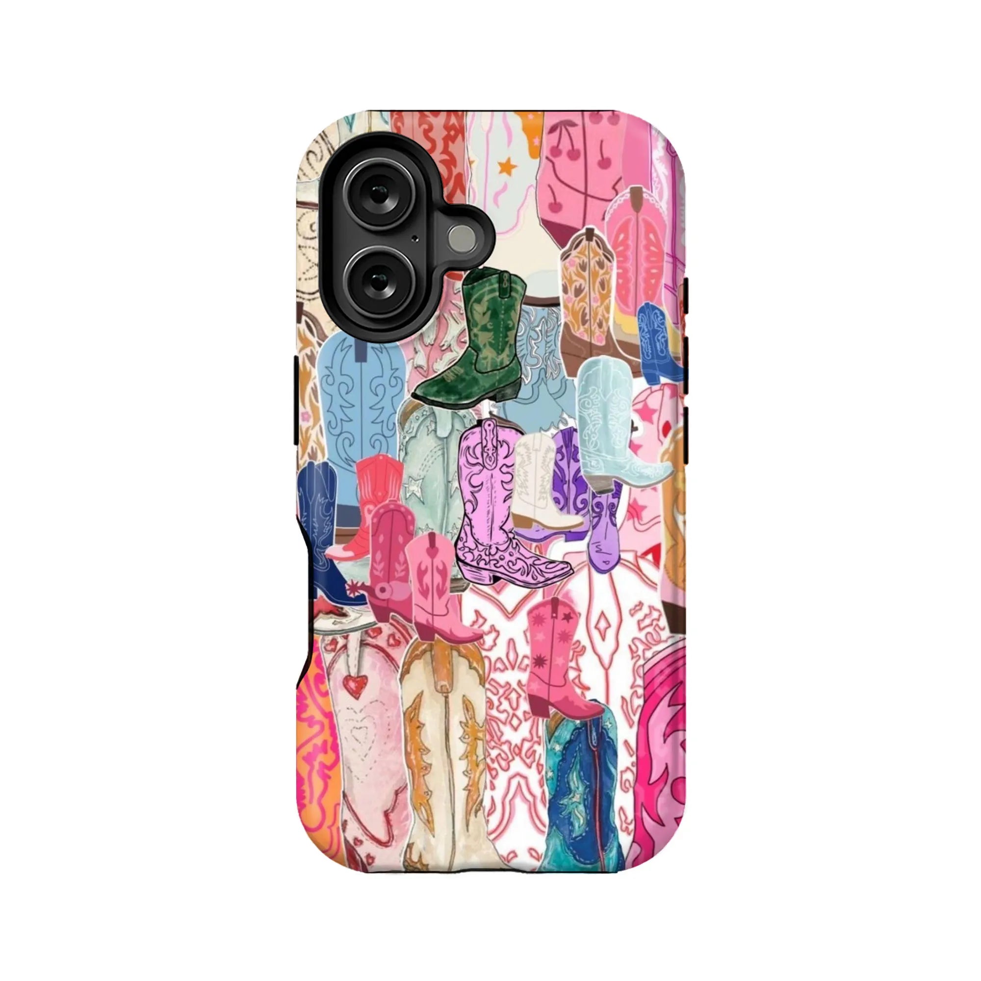 Colorful Cowboy Boots Phone Case - Western Style Protection