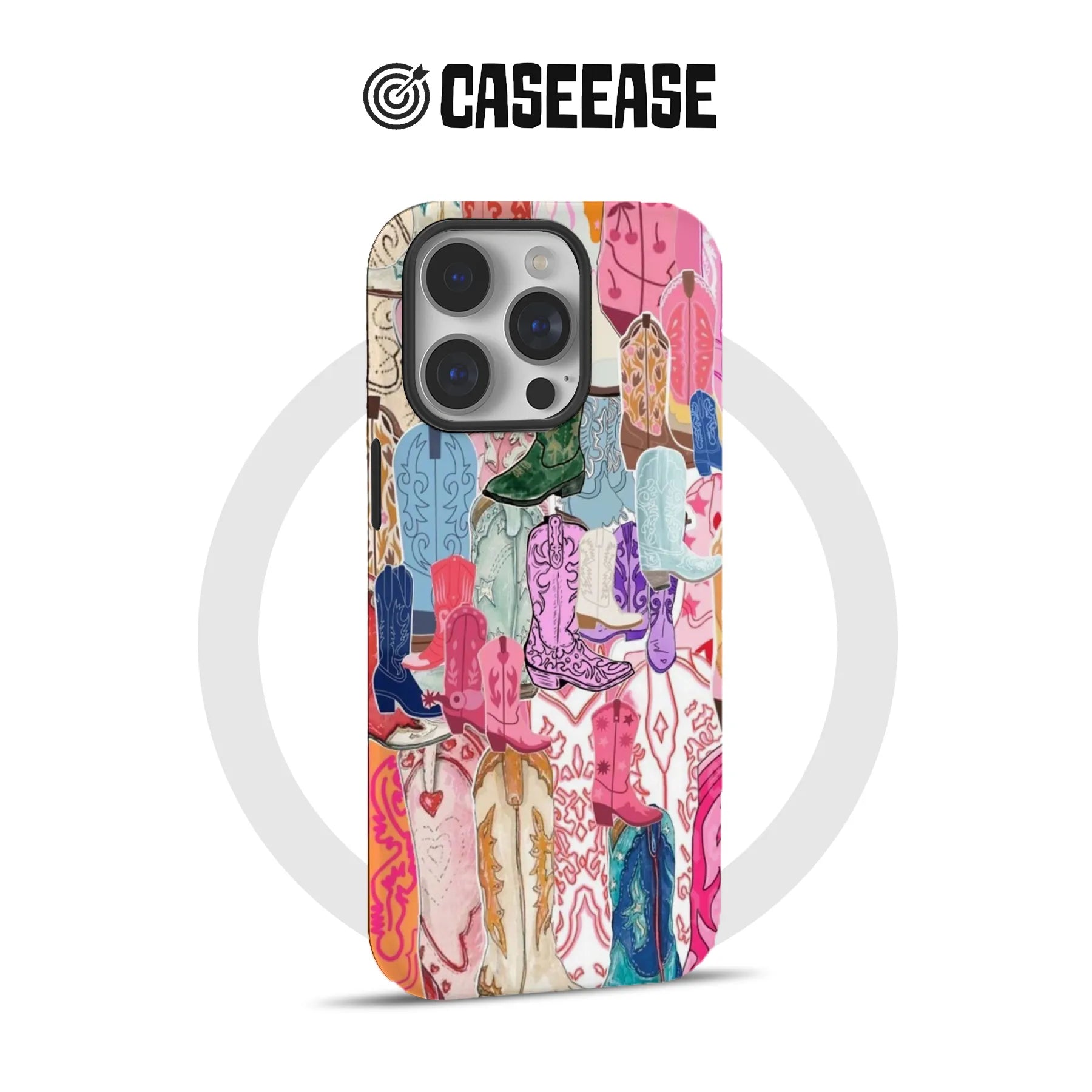 Colorful Cowboy Boots Phone Case - Western Style Protection