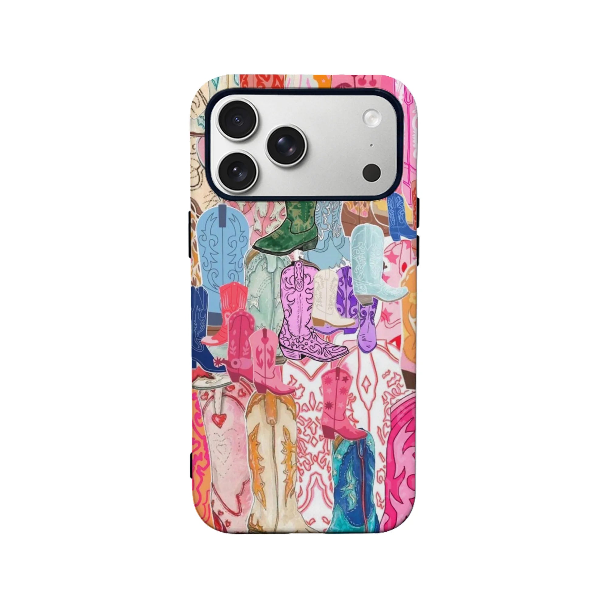 Colorful Cowboy Boots Phone Case - Western Style Protection