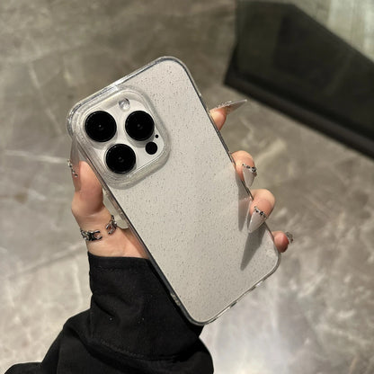 Funda de lujo con purpurina para iPhone | Protectora transparente con diamantes brillantes y protección completa para la lente de la cámara