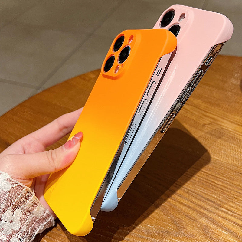 Vibrant Gradient Ombre iPhone Case | Soft Matte Liquid Silicone Cover with Camera Lens Protection, Shockproof Slim Fit