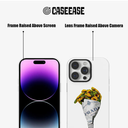 Elegant Sunflower Bouquet Phone Case – Luxe Prada Design