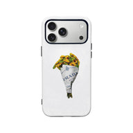 Elegante funda para teléfono con ramo de girasoles – Diseño Prada de lujo