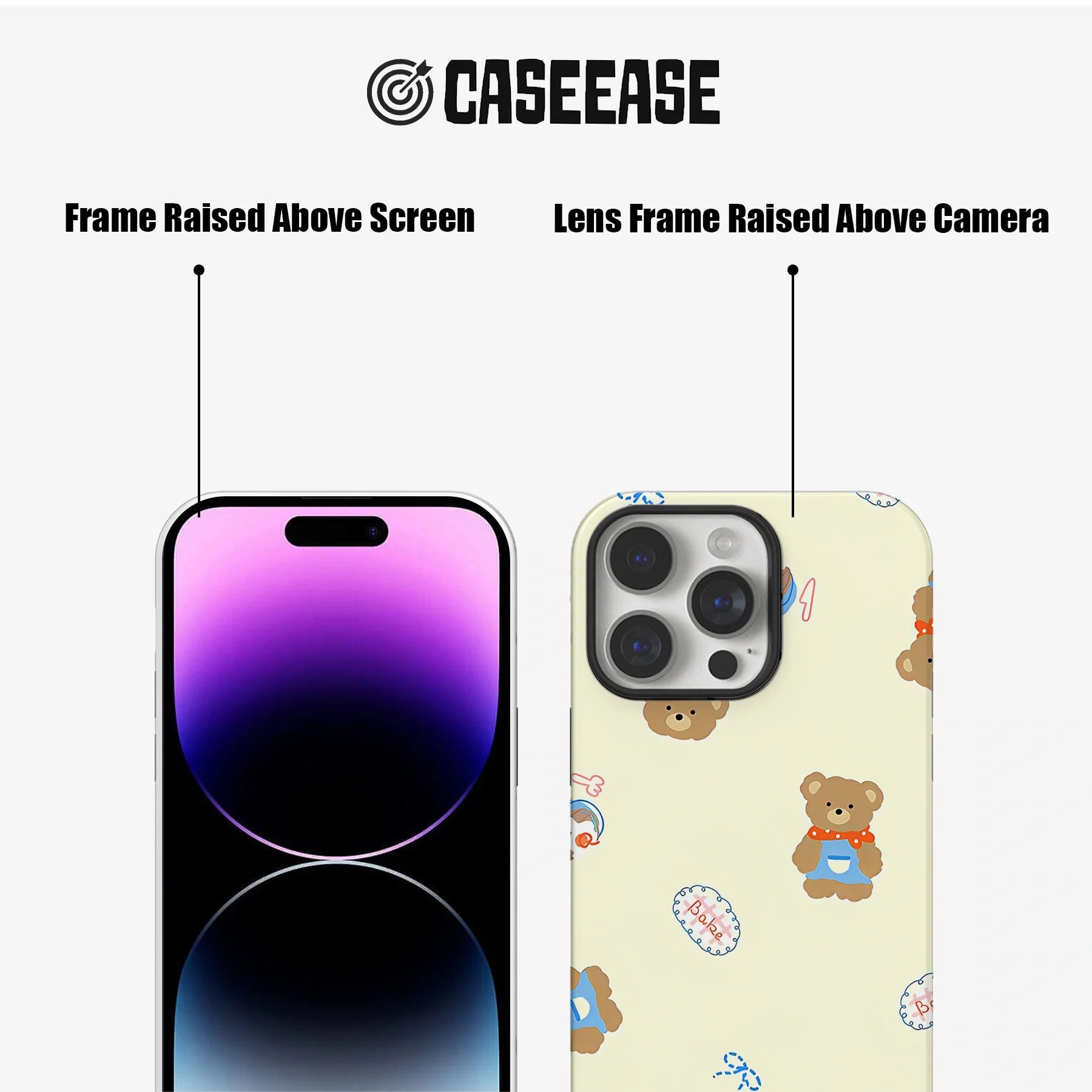 Adorable Teddy Bear Phone Case – Baby-Themed Cute Design