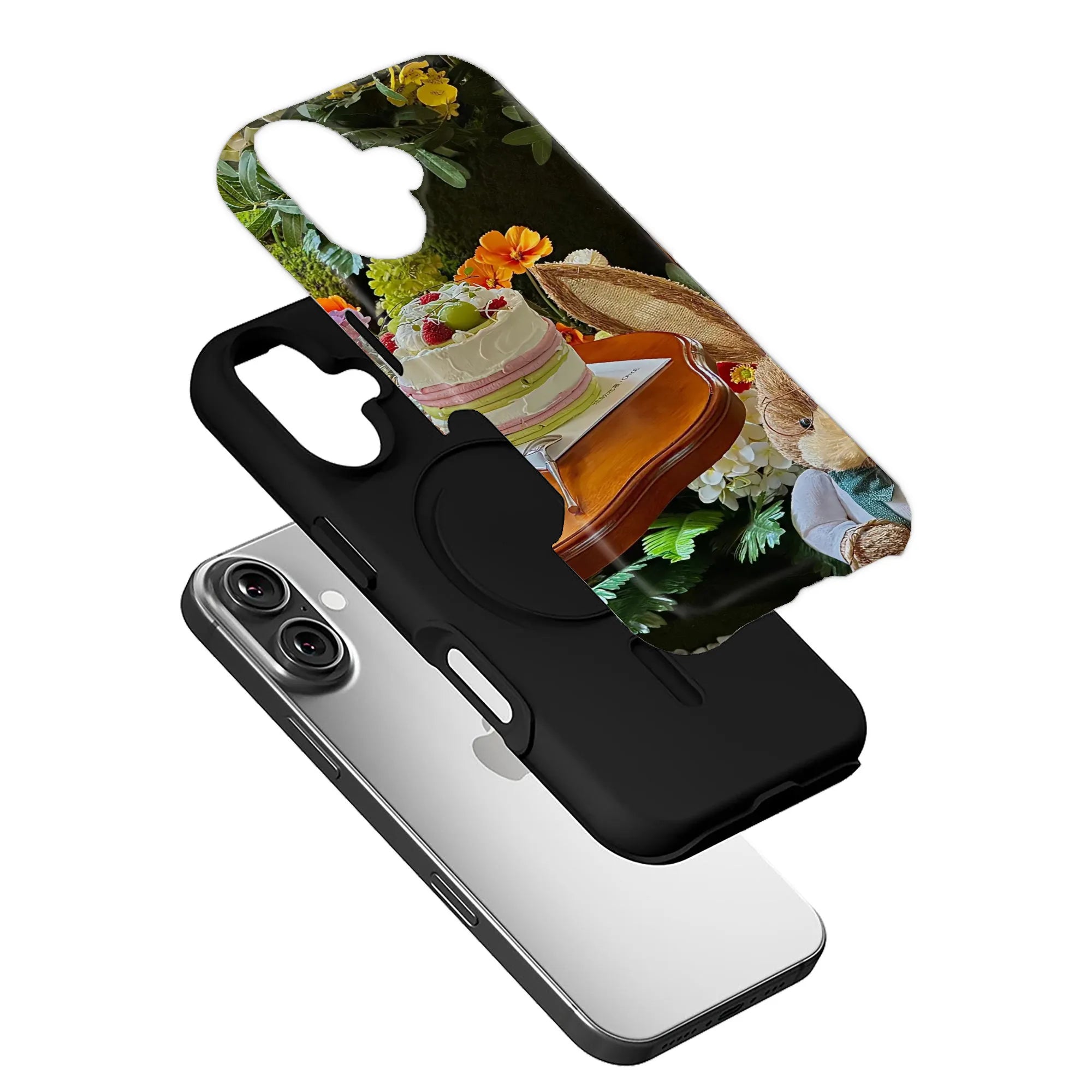 Whimsical Bunny and Cake Phone Case