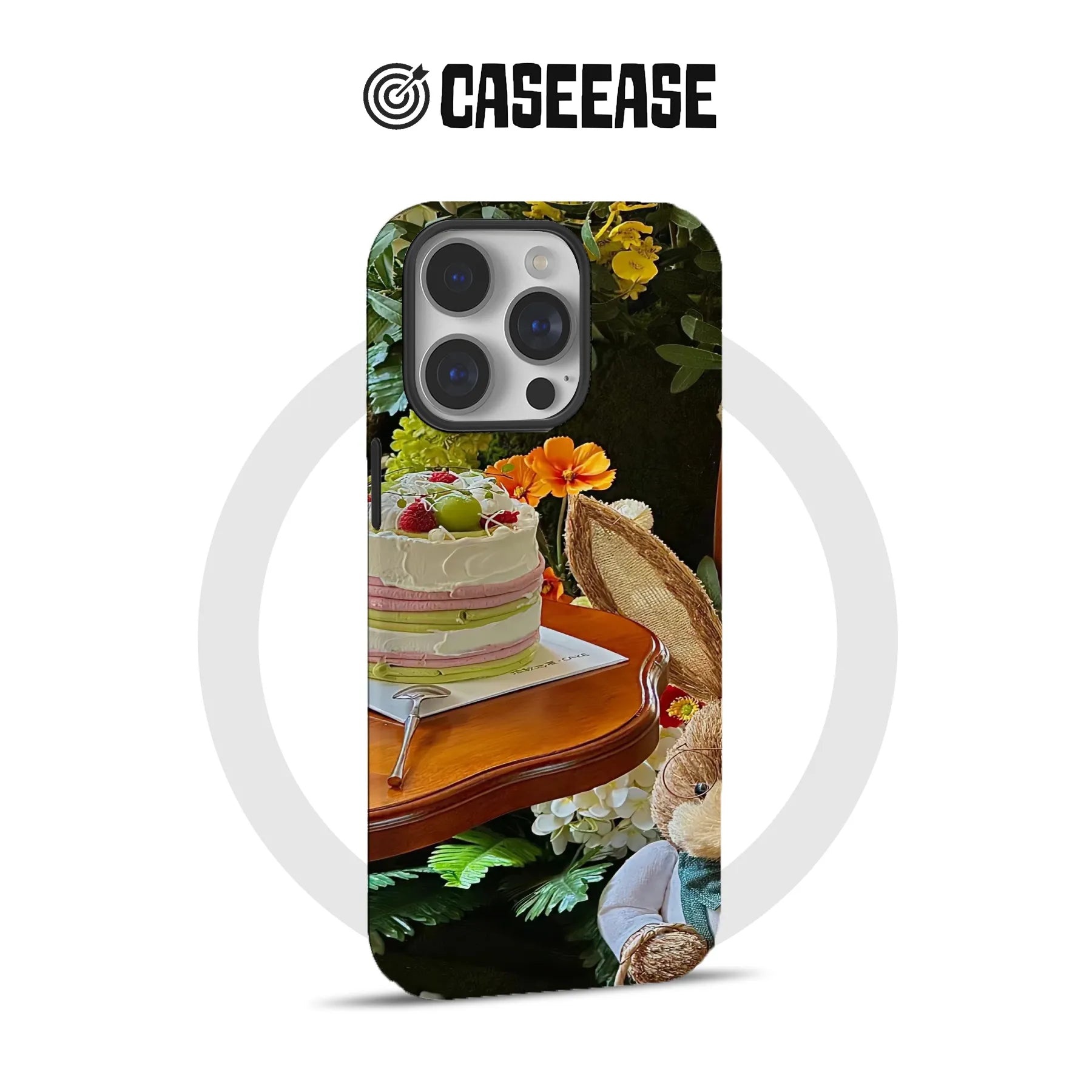 Whimsical Bunny and Cake Phone Case