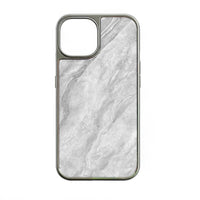 Holographic Chrome iPhone 15 Pro Marble Case - Elegant Grey Finish
