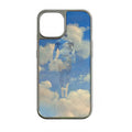 Holographic Chrome Phone Case for iPhone 15 Pro - Celestial Cloud Design