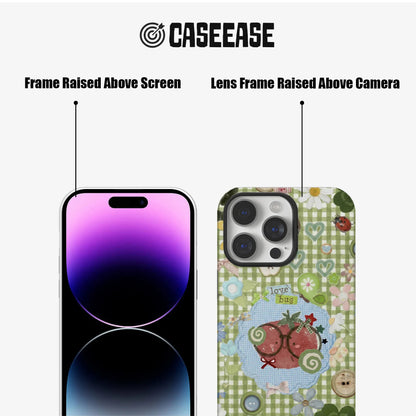 Love Bug Green Gingham Phone Case