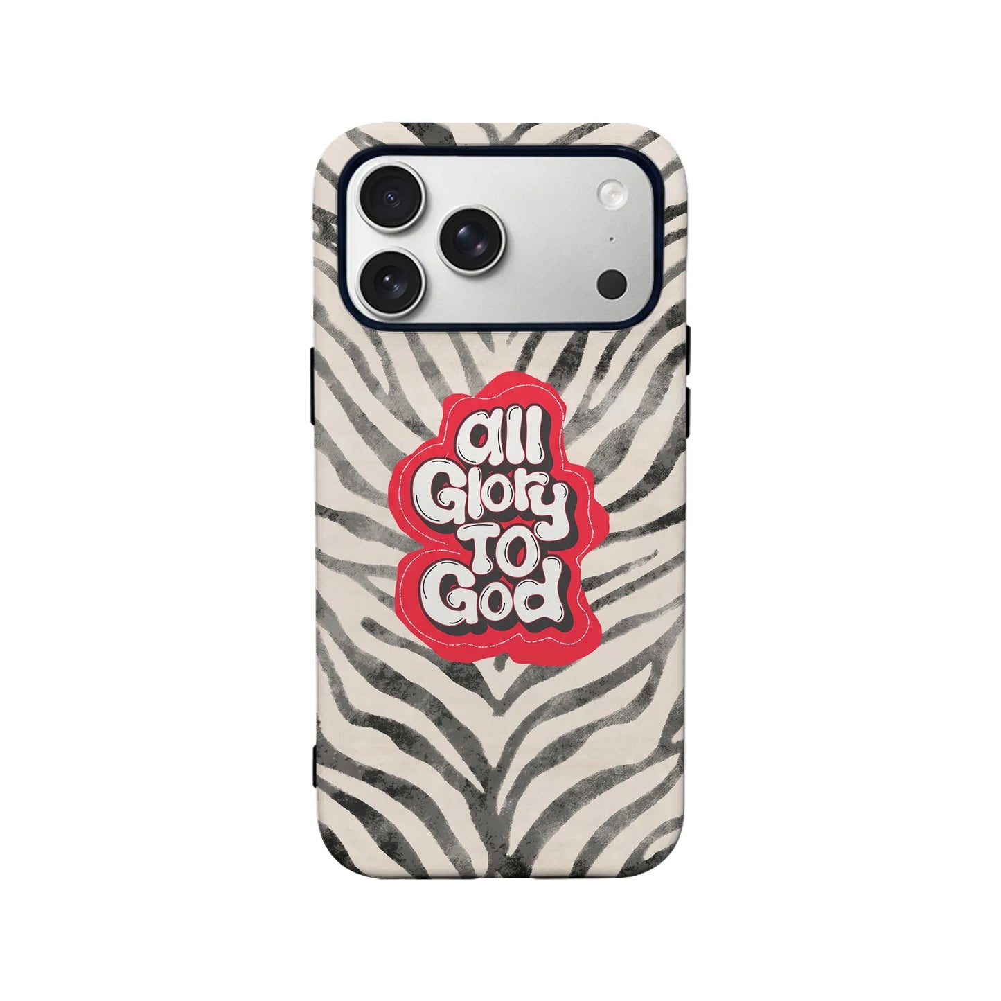 Zebra Stripe Phone Case with Inspirational Quote