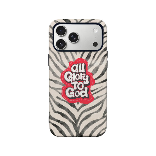 Zebra Stripe Phone Case with Inspirational Quote