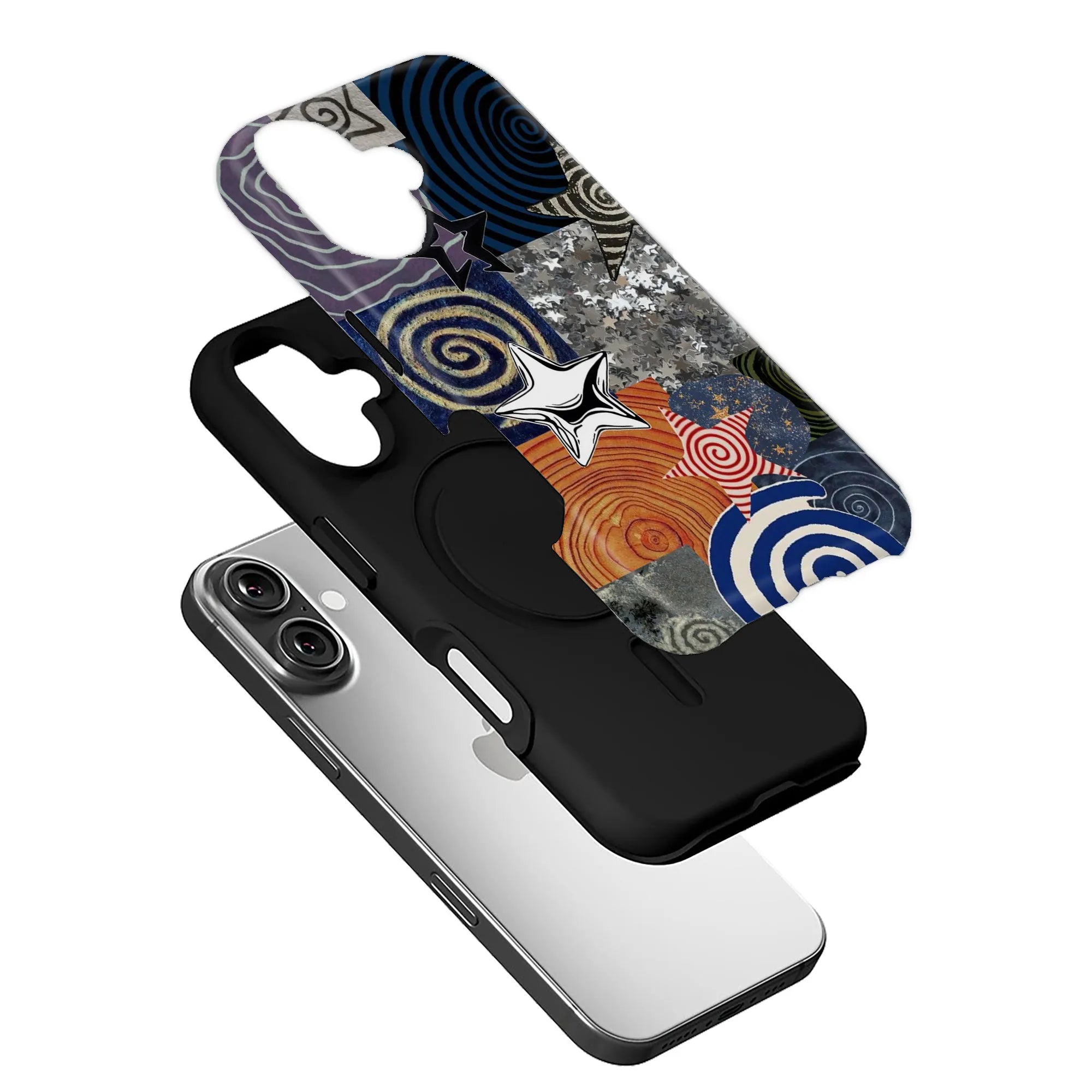 Spirals and Stars Phone Case