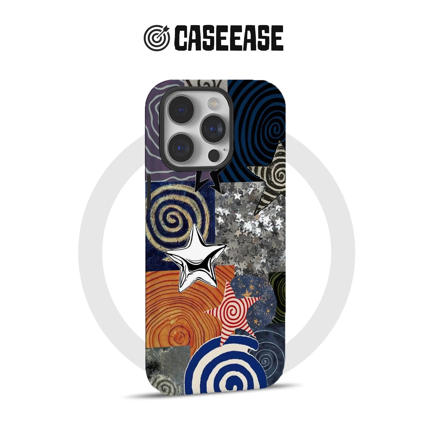 Spirals and Stars Phone Case