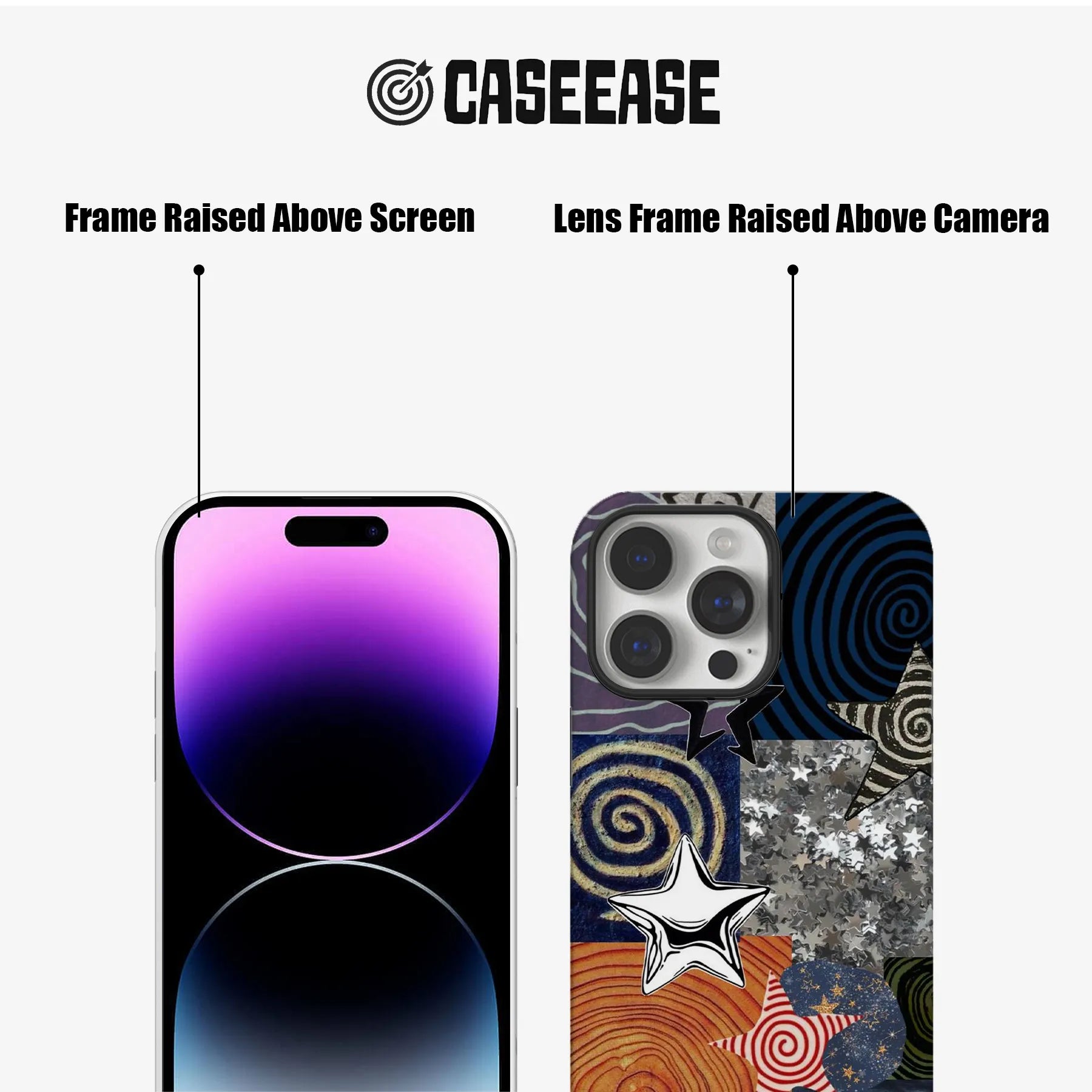 Spirals and Stars Phone Case