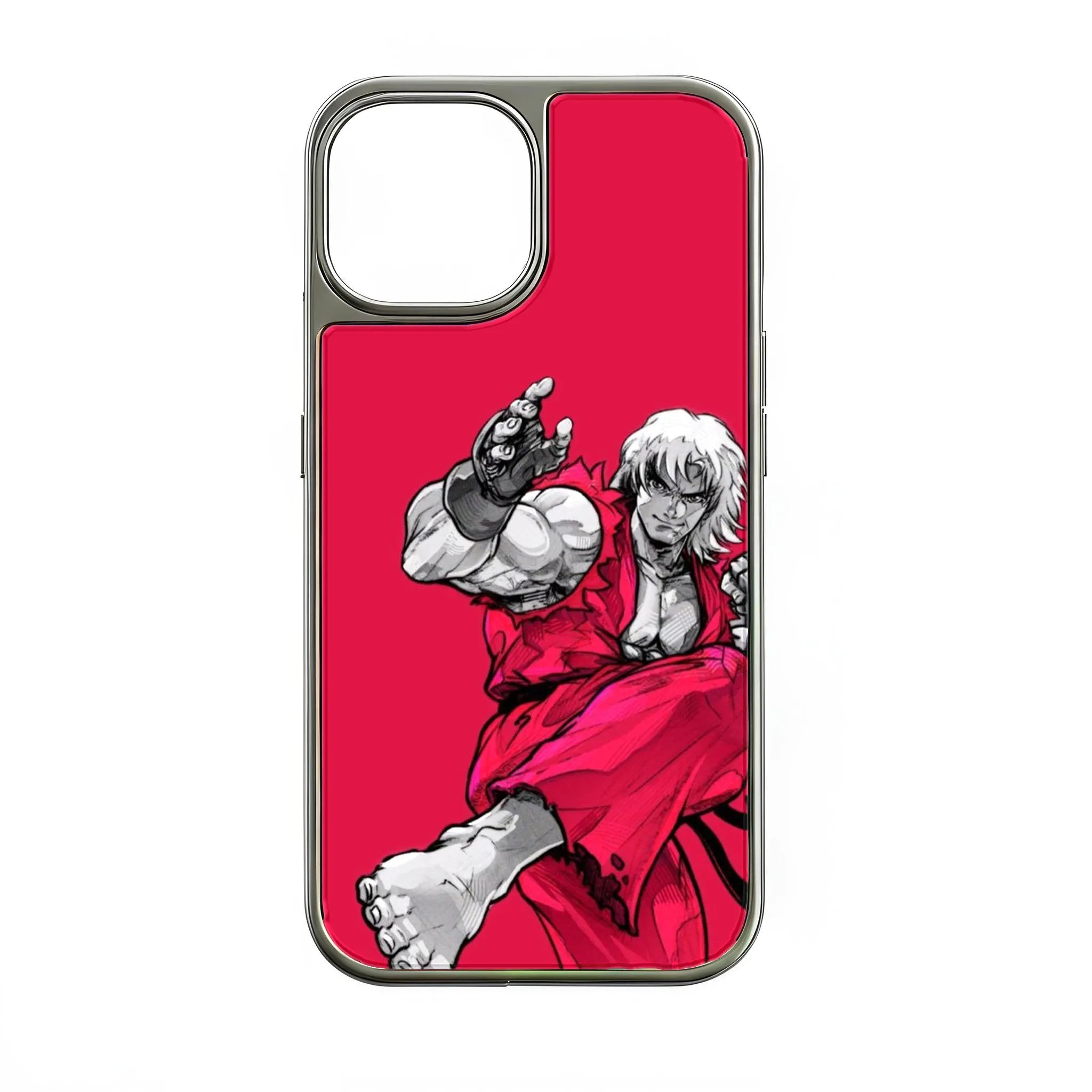 Holographic Chrome Phone Case - Street Fighter Inspired Design