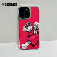 Funda holográfica cromada para teléfono: diseño inspirado en Street Fighter
