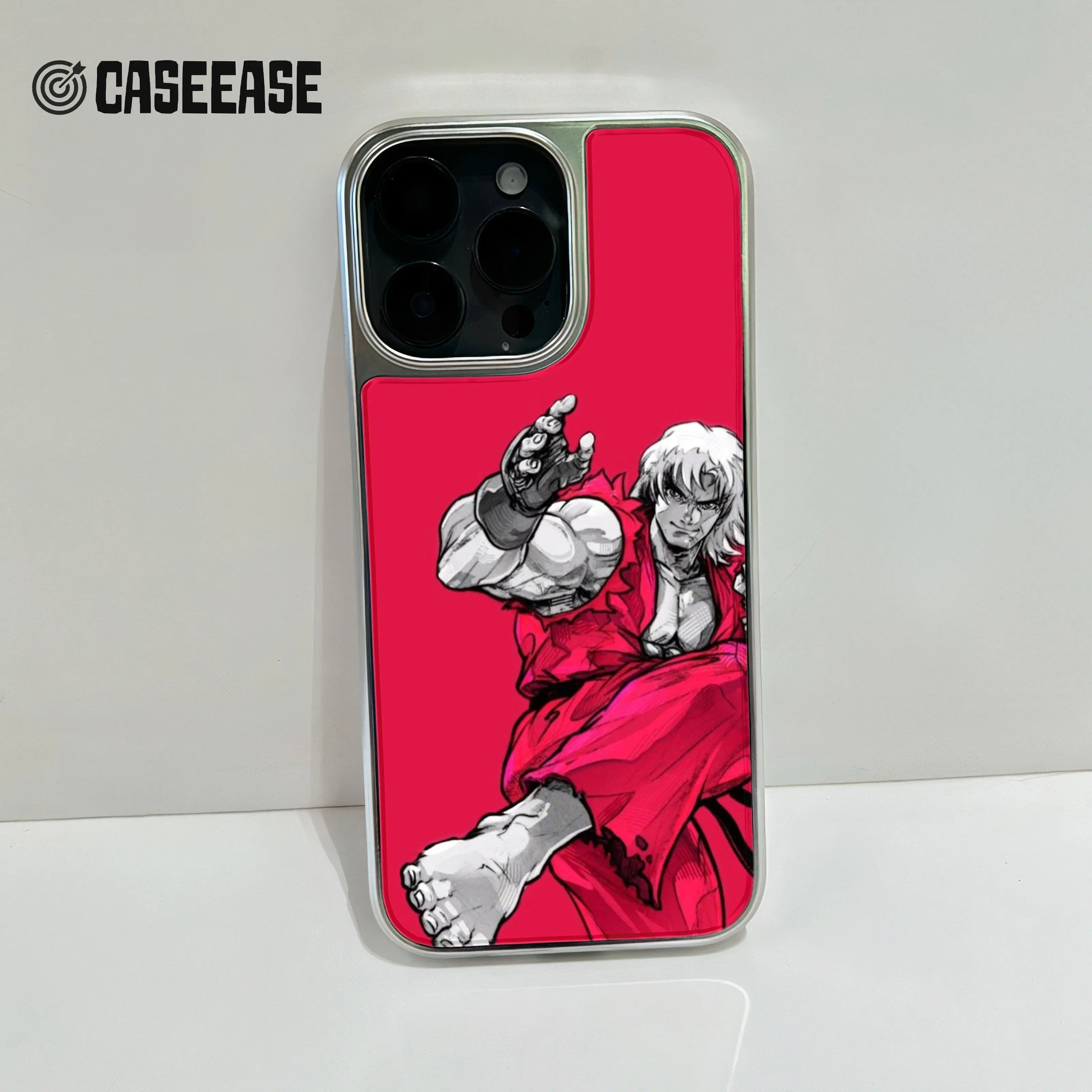 Holographic Chrome Phone Case - Street Fighter Inspired Design