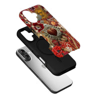Funda para teléfono con collage de corazones y sol bohemios