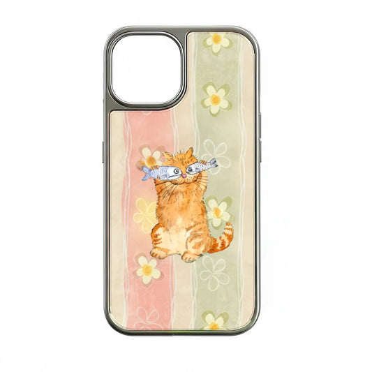 Holographic Chrome Cat Phone Case - Adorable Kitty Design