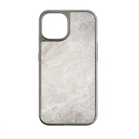 Holographic Chrome iPhone 15 Pro Case - Elegant Marble Design