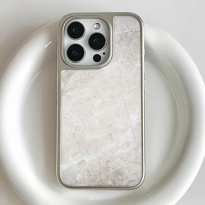 Holographic Chrome iPhone 15 Pro Case - Elegant Marble Design