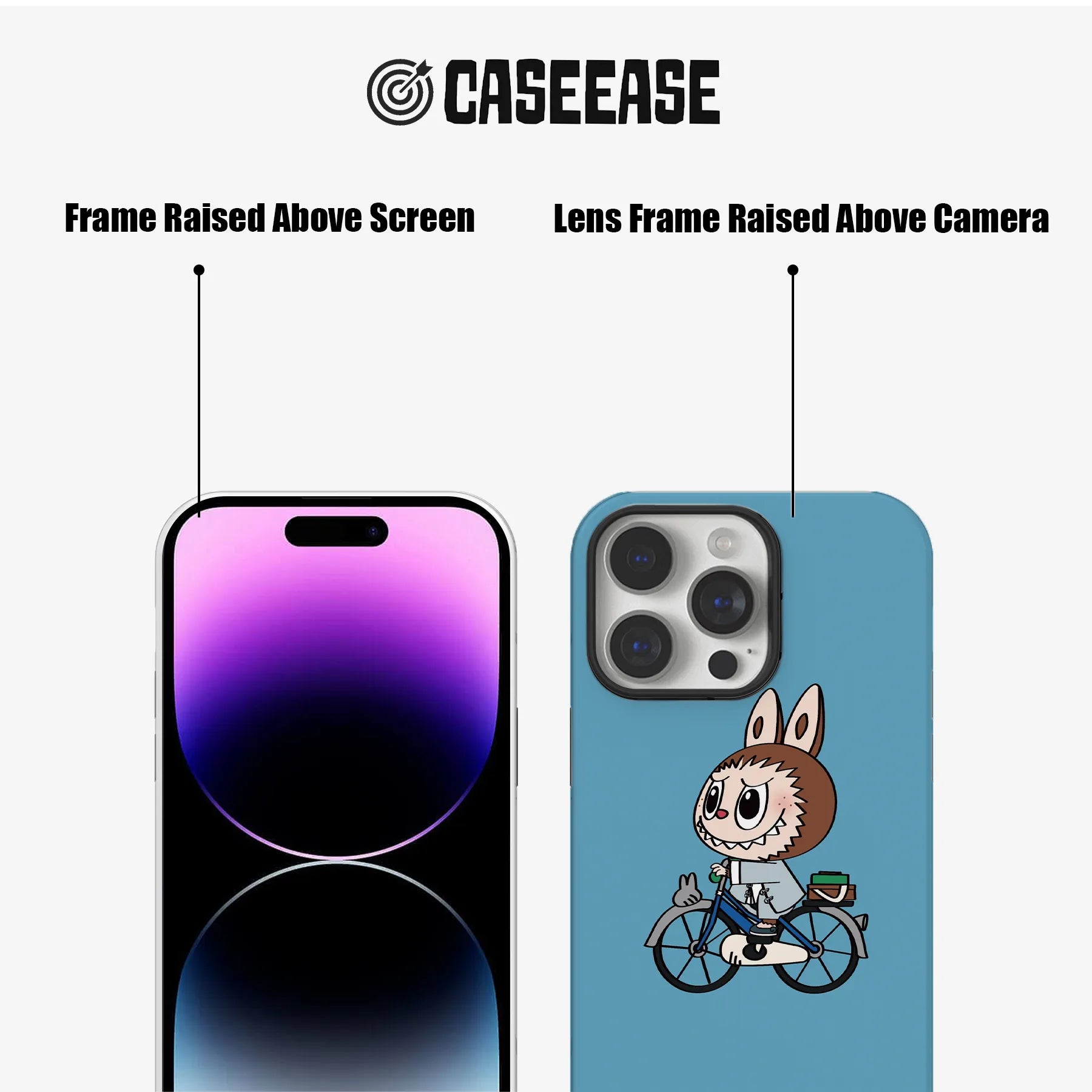 Playful Rabbit Biker Phone Case