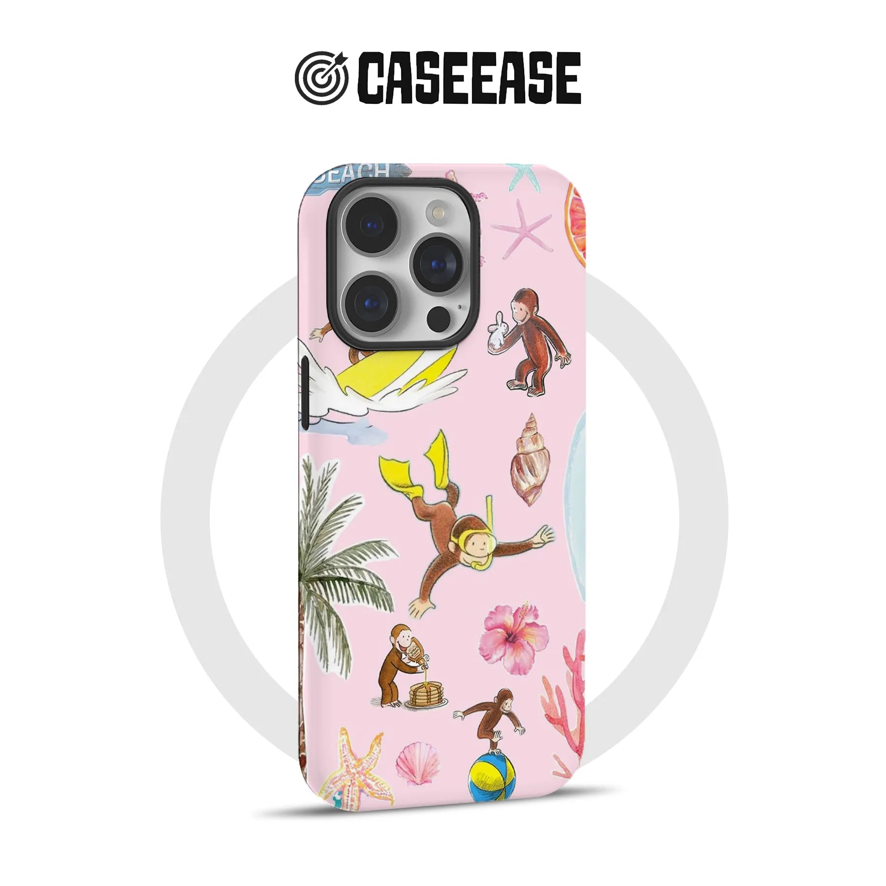 Curious  George Beach Phone Case