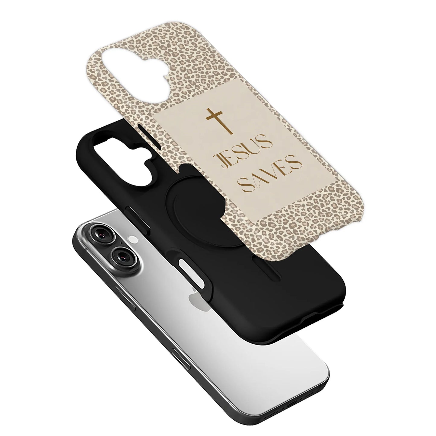 Jesus Saves Leopard Print Phone Case