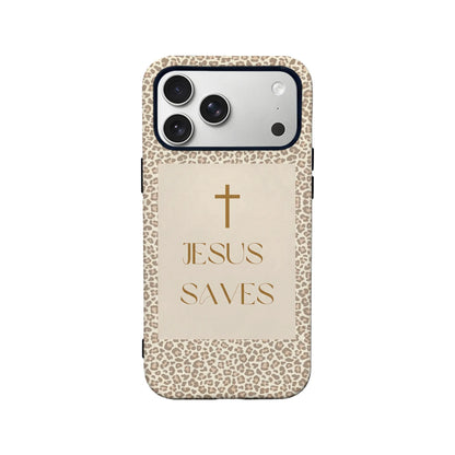 Jesus Saves Leopard Print Phone Case