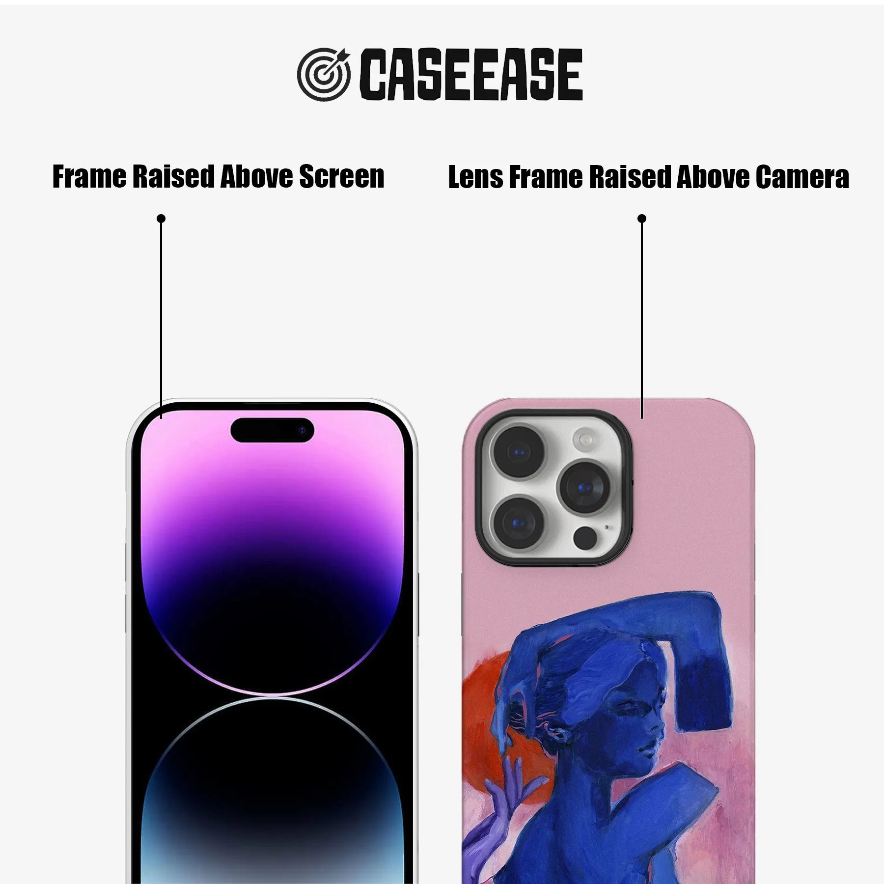 Artistic Pink and Blue Abstract Phone Case