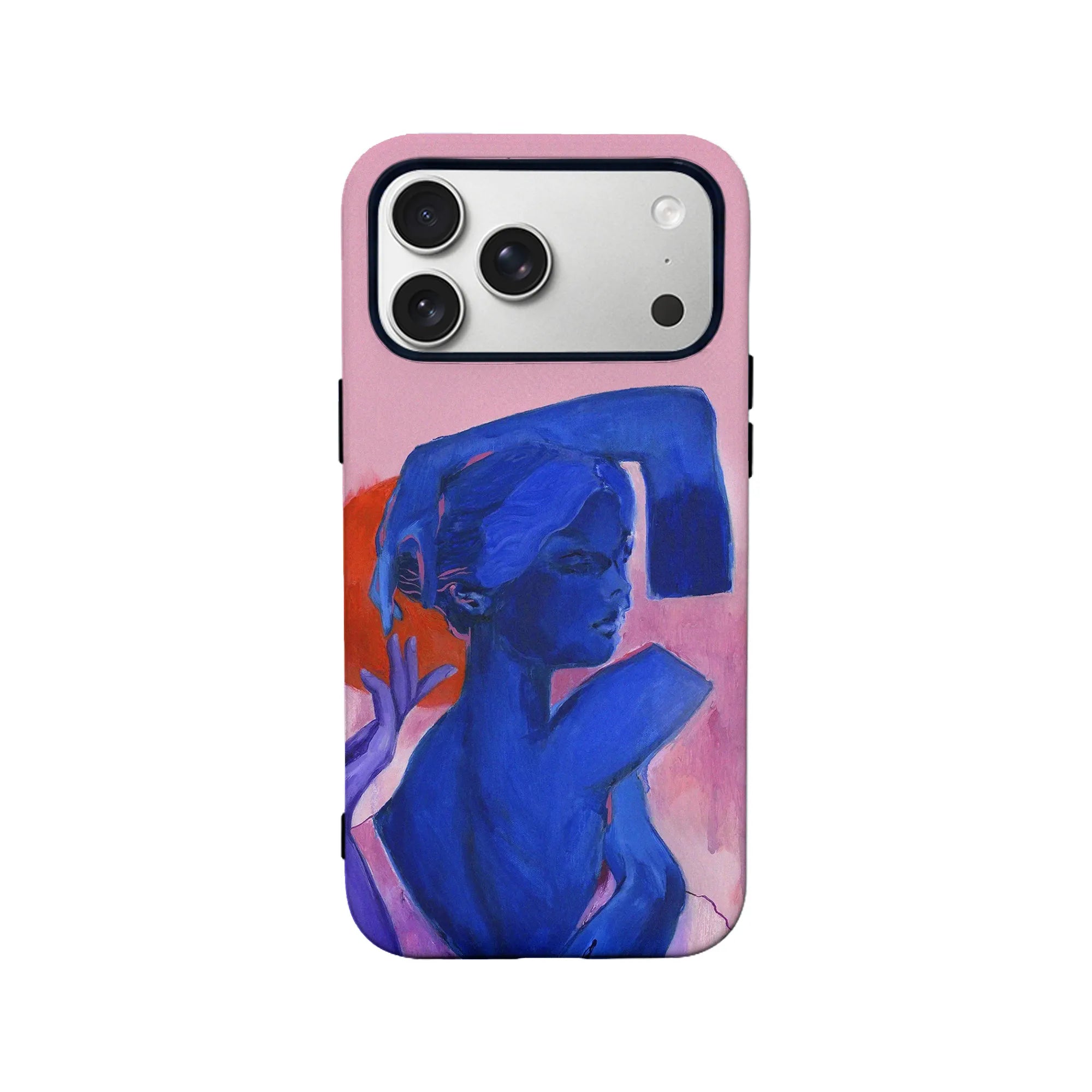 Artistic Pink and Blue Abstract Phone Case