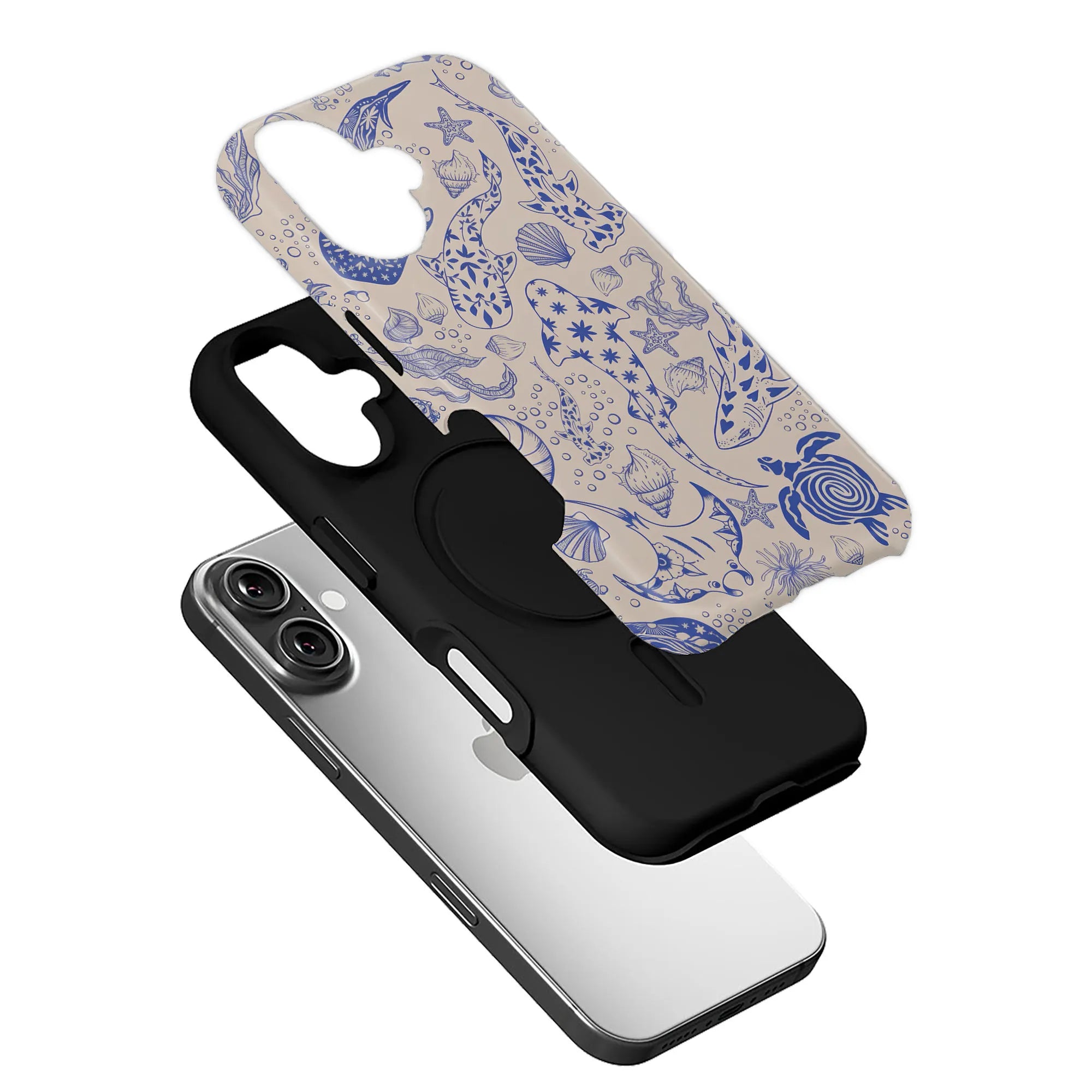 Ocean Life Illustrated Phone Case