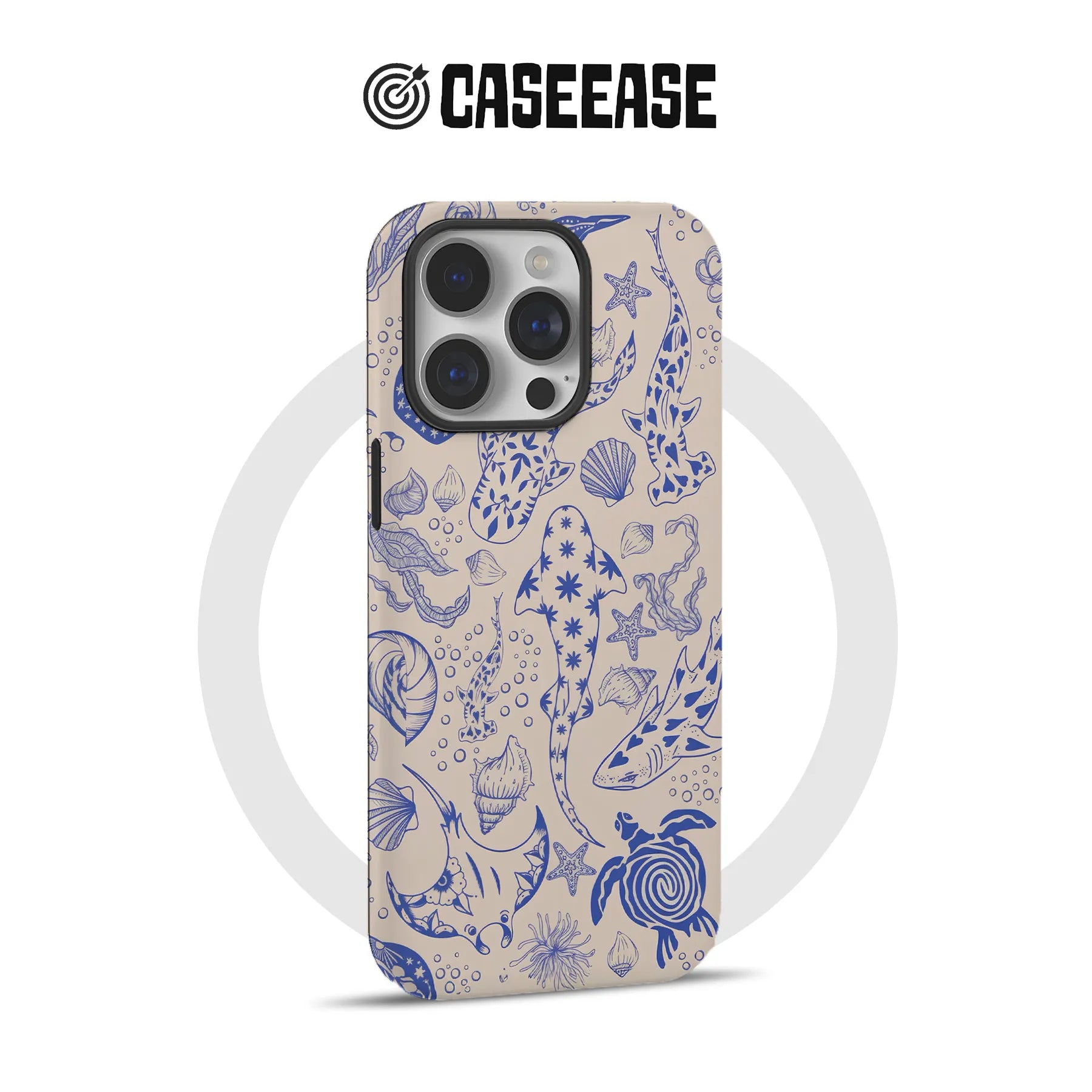 Ocean Life Illustrated Phone Case