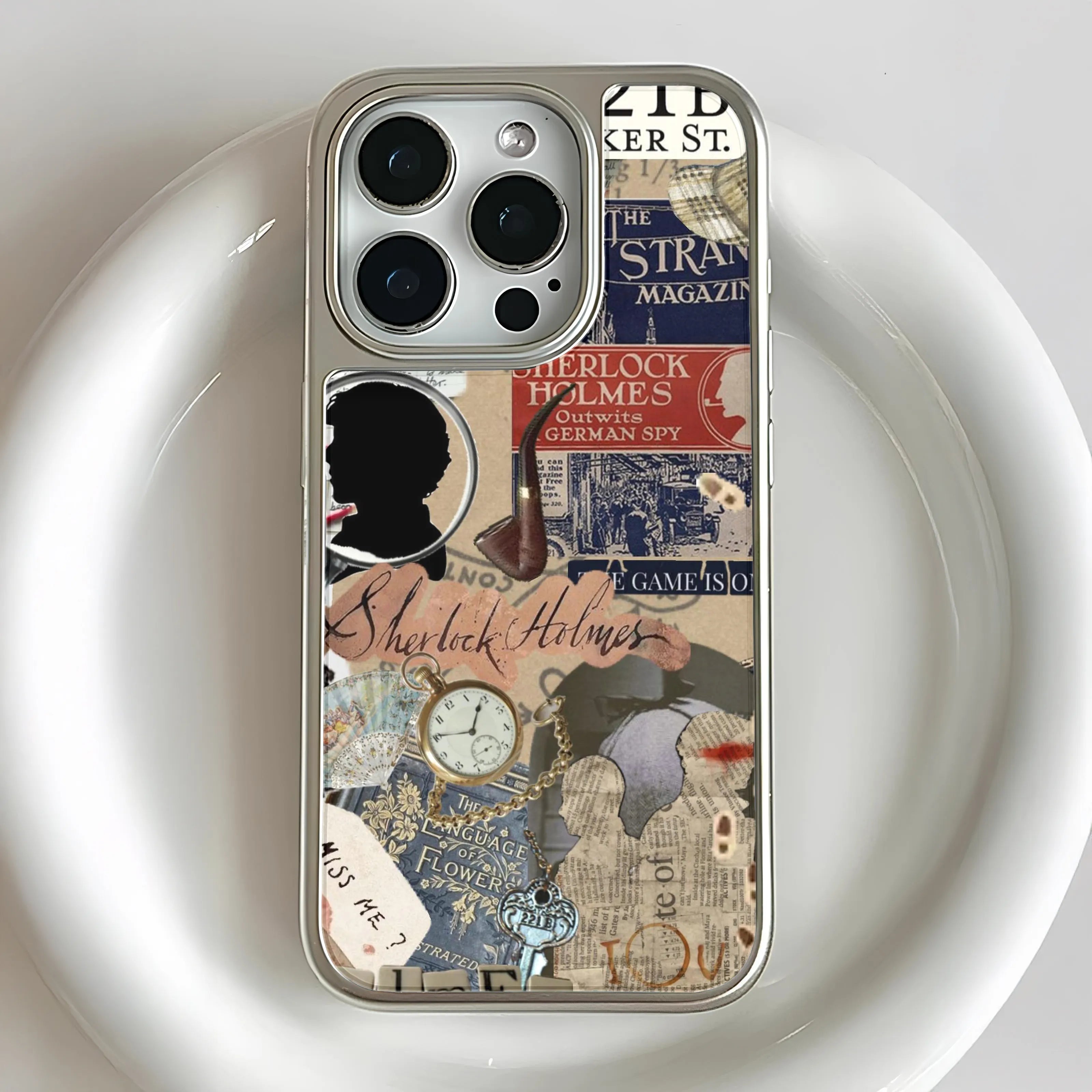 Sherlock Holmes Collage Phone Case - Vintage Literary Design