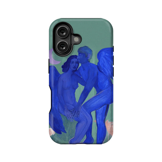 Artistic Blue Figures Phone Case