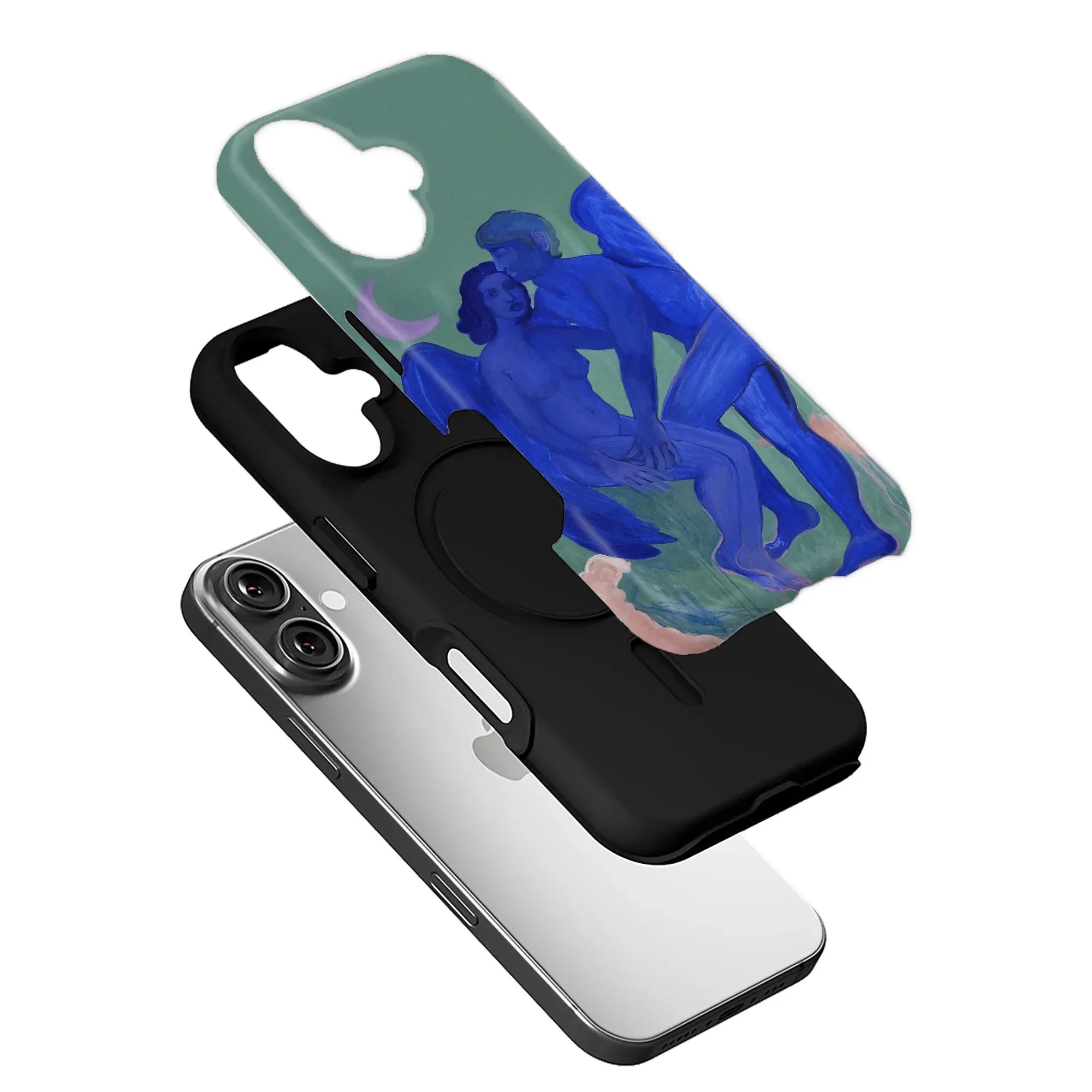 Artistic Blue Figures Phone Case
