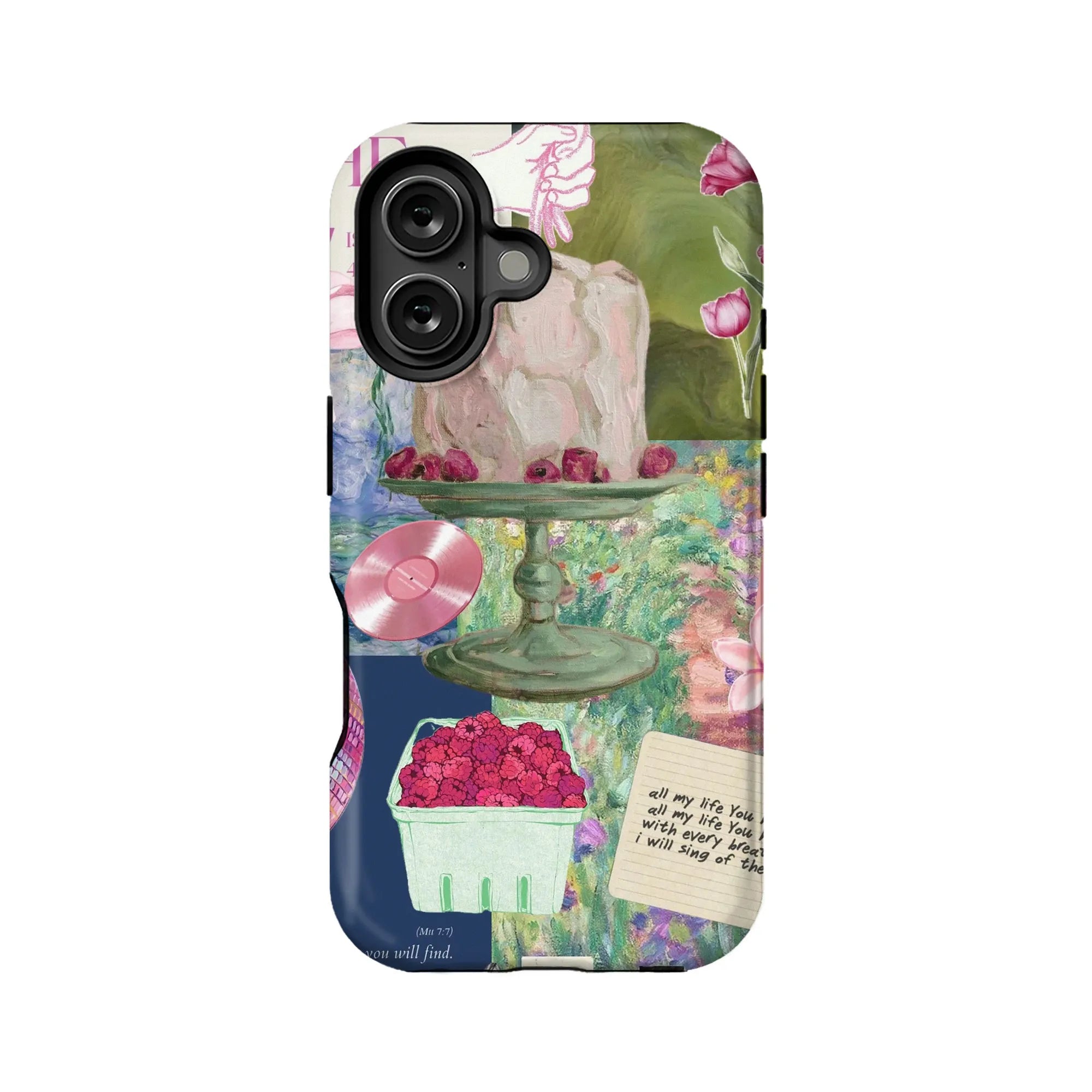 Vintage Floral Music Themed Phone Case