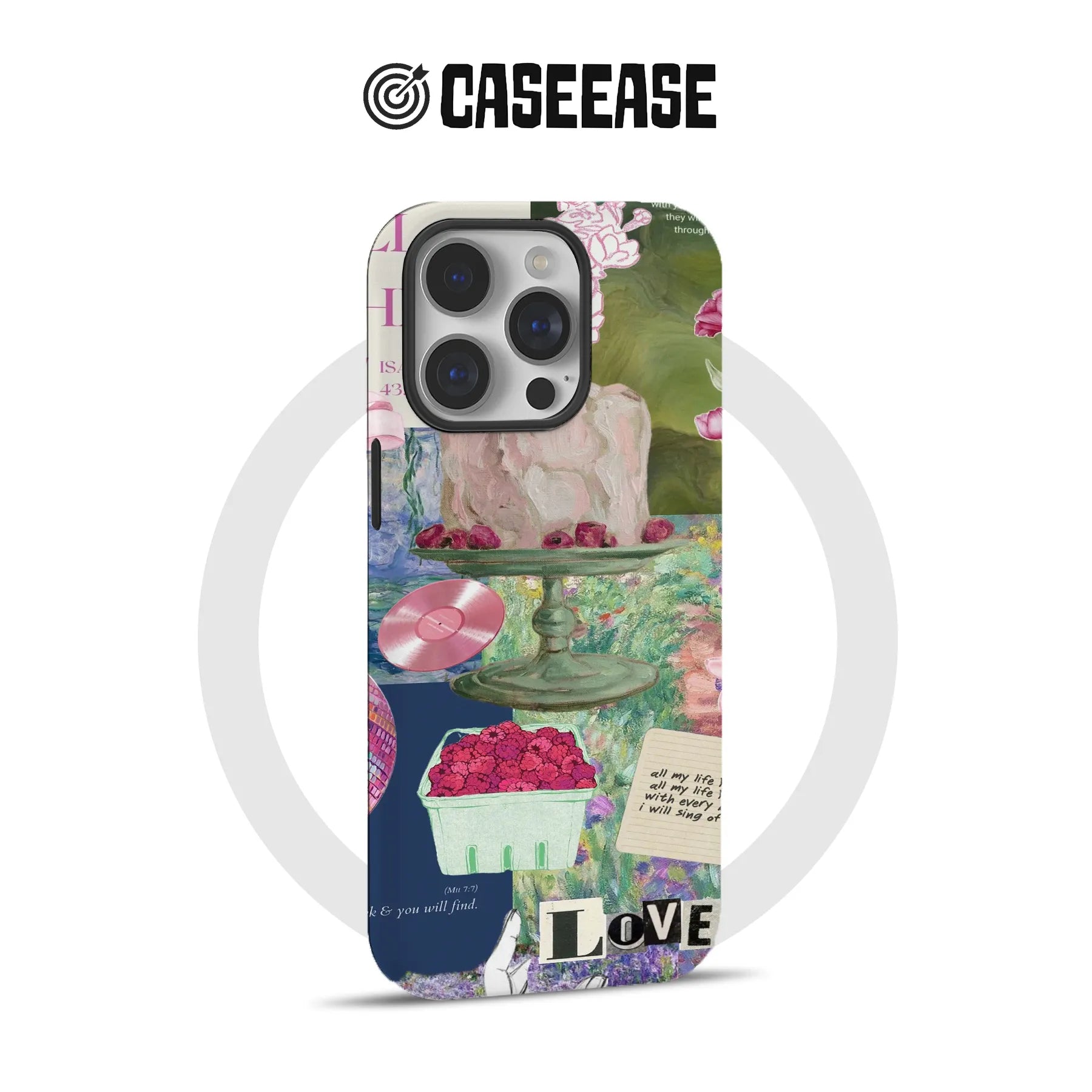 Vintage Floral Music Themed Phone Case