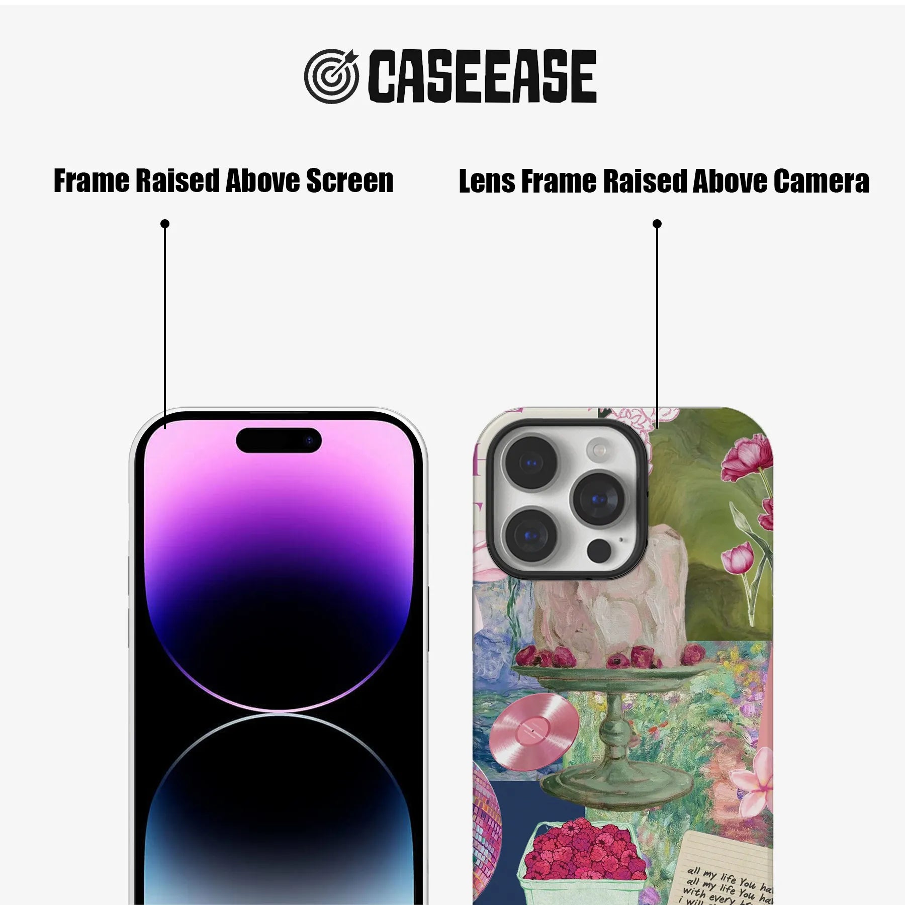 Vintage Floral Music Themed Phone Case