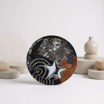 Colorful Spirals and Stars MagSafe Phone Stand