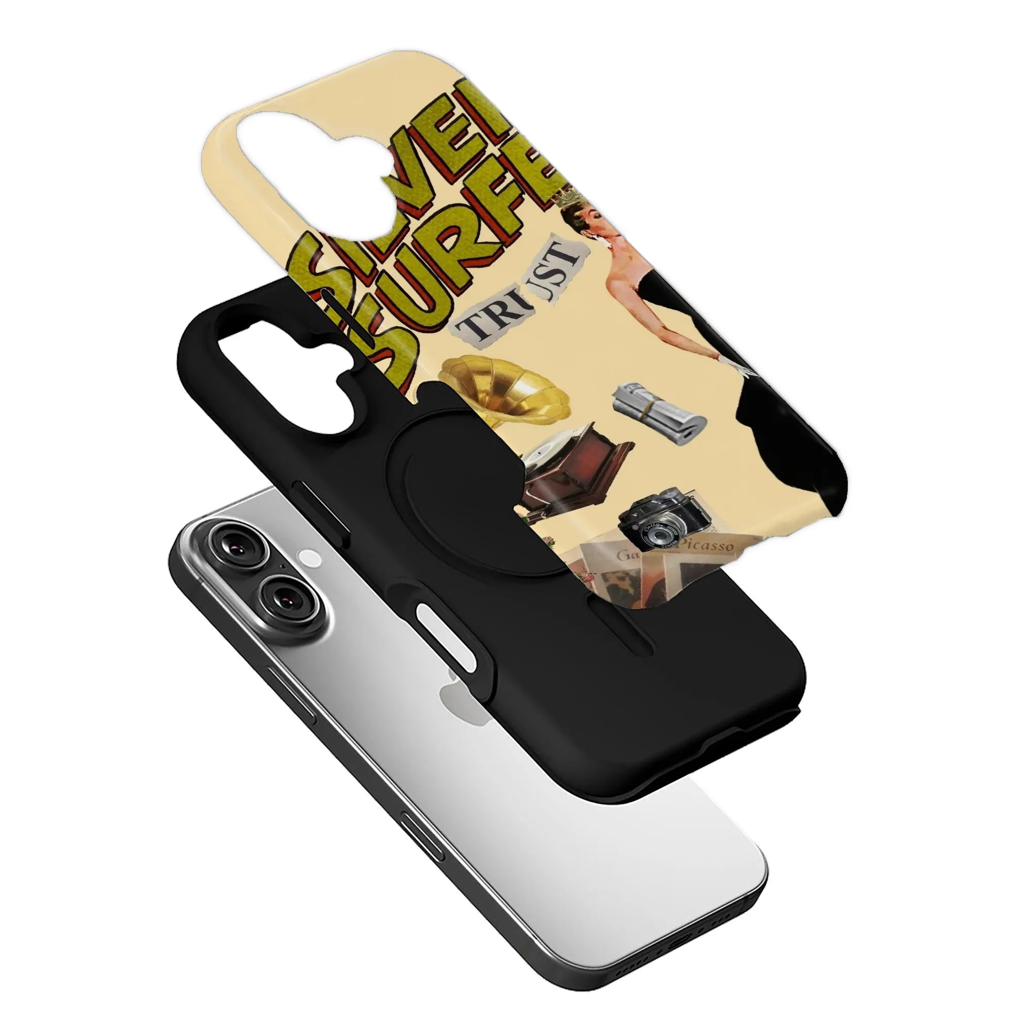 Vintage Surfer Collage Phone Case