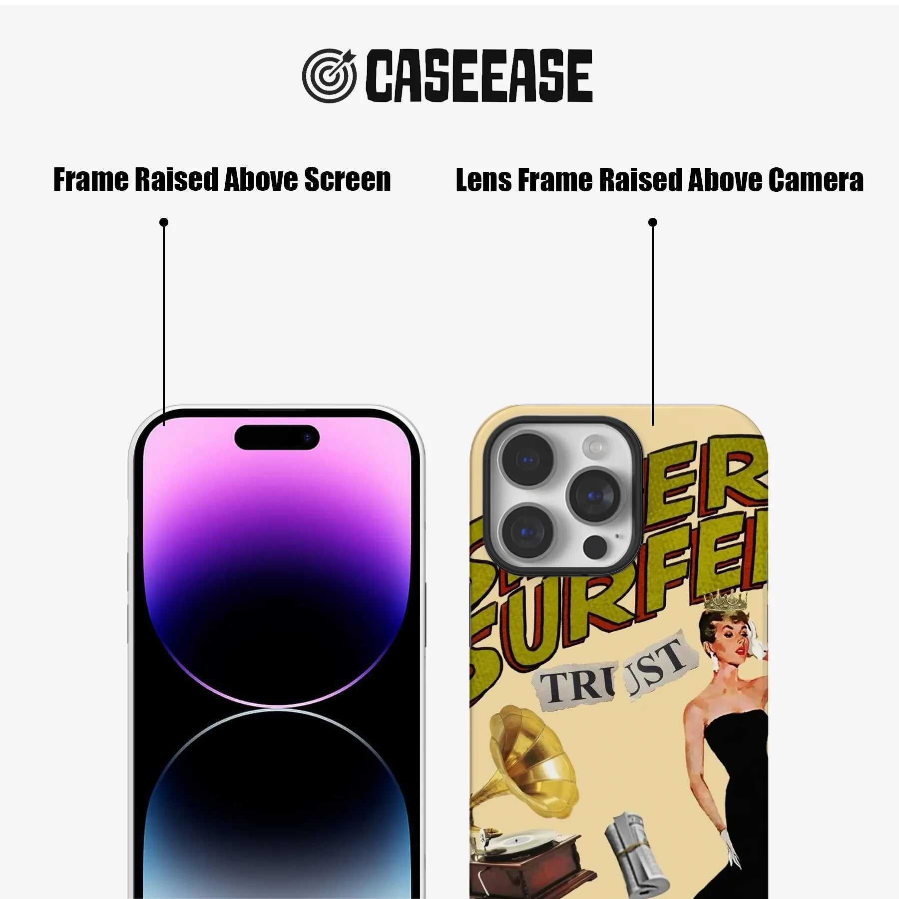Vintage Surfer Collage Phone Case