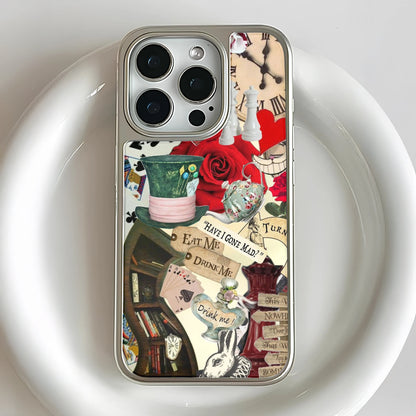 Holographic Chrome Phone Case - Wonderland Inspired Design