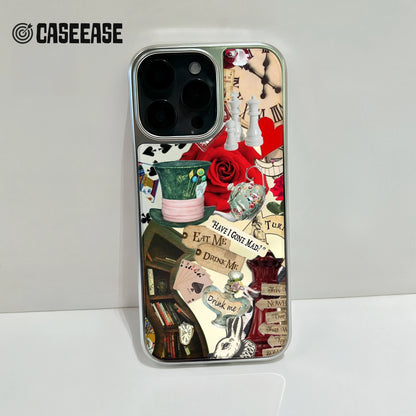 Holographic Chrome Phone Case - Wonderland Inspired Design