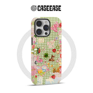 Bonita funda de teléfono con diseño de patchwork para una protección elegante